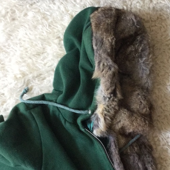 Juicy REAL FUR trimmed zip up hoodie - Picture 3 of 4